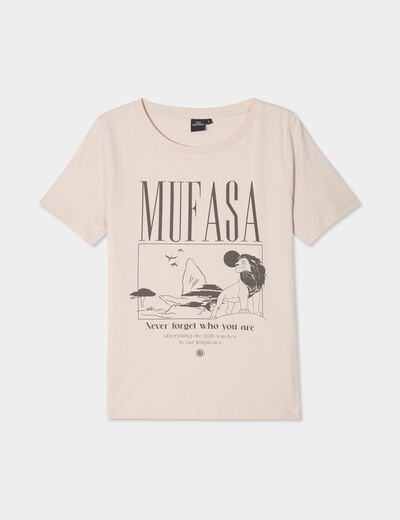 T-shirt coton Le Roi lion Mufasa sable femme