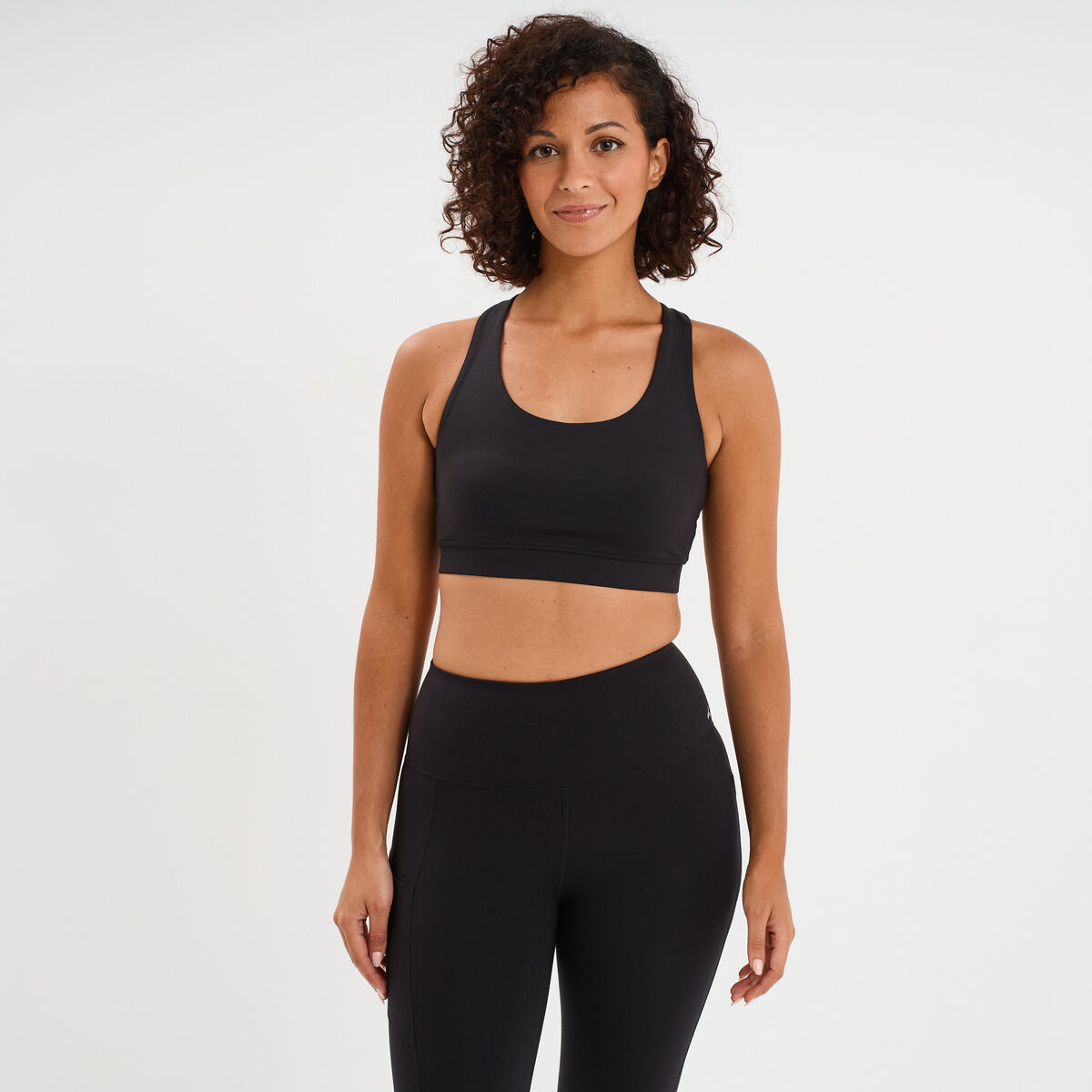 Brassi&egrave;re de sport dos nageur noir femme