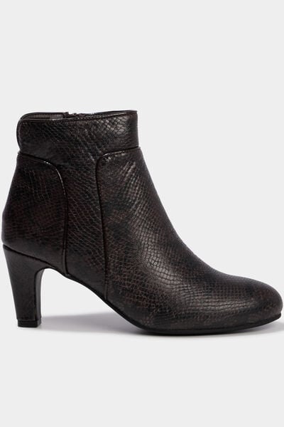 Boots &agrave; talons bout amande multicolore femme