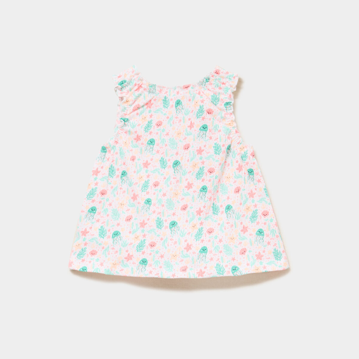 Lot 2 d&eacute;bardeurs droits cols ronds blanc b&eacute;b&eacute; fille
