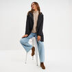 Parka 3-en-1 gilet fourr&eacute; noir femme