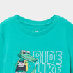 Ensemble pyjama short et t-shirt coton vert menthe gar&ccedil;on