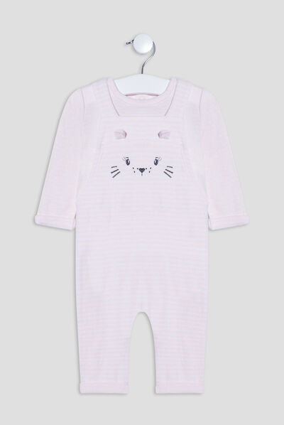 Ensemble 2 pièces rose clair bébé fille