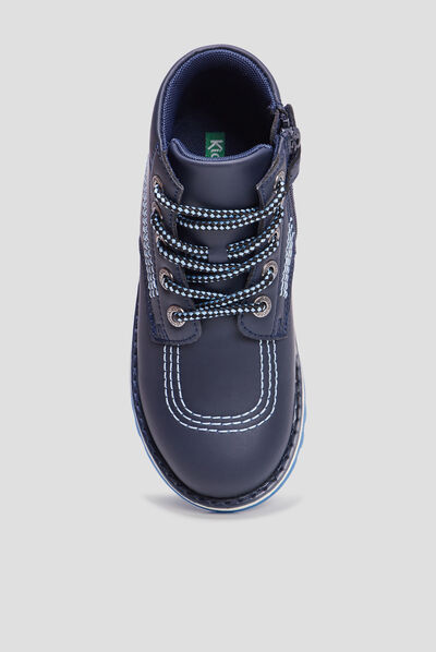 Bottines Kickers Krally bleu marine garçon