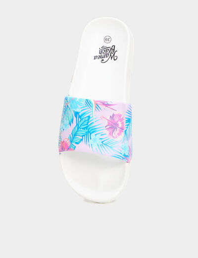 Mules de plage multicolore femme