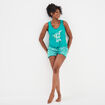Ensemble pyjama 2 pièces vert femme