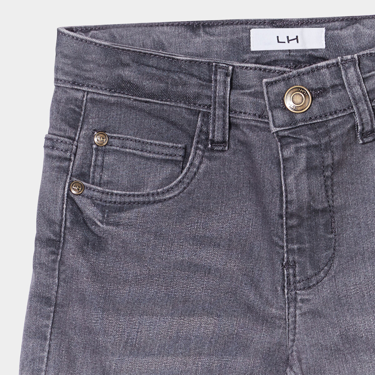 Jeans slim effet stretch gris garçon