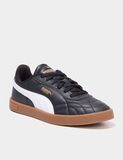 Tennis basses &agrave; lacets Puma Indoor noir gar&ccedil;on
