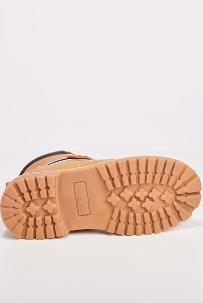 Bottines zippées Creeks camel garçon