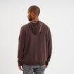 Sweat zippé molleton à capuche marron foncé homme