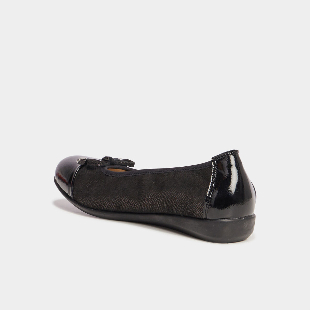 Ballerines en cuir Confortissimo noir femme