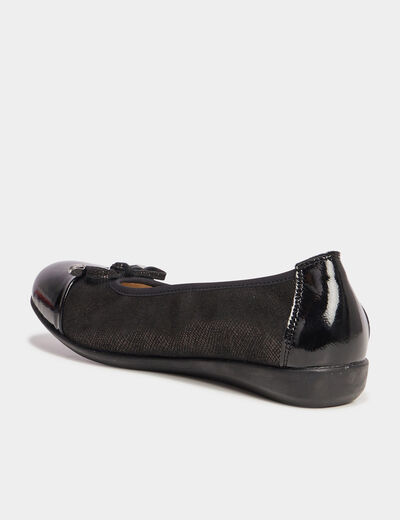 Ballerines en cuir Confortissimo noir femme