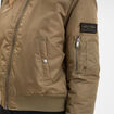 Blouson d&eacute;perlant col teddy vert kaki femme