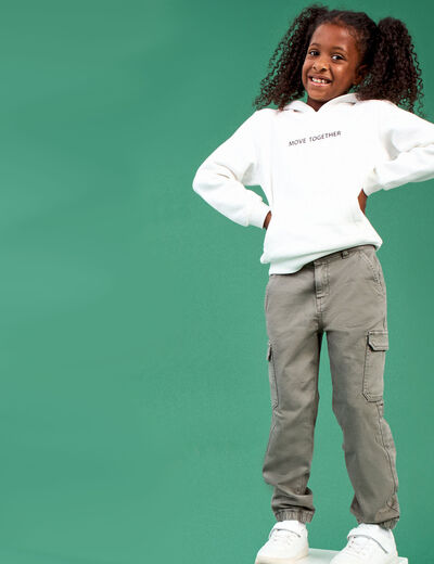 Pantalon battle coton Liberto vert kaki fille