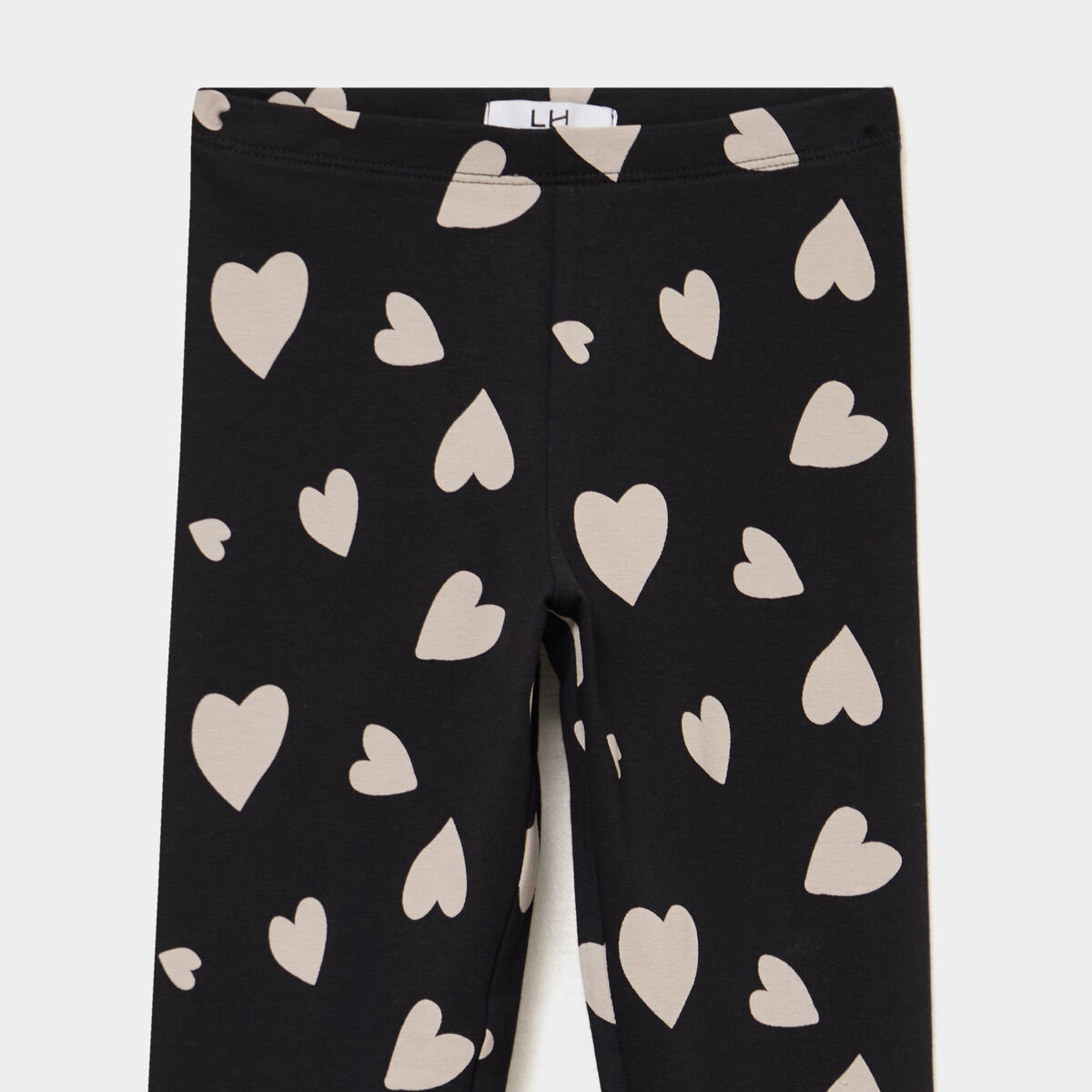 Legging taille &eacute;lastiqu&eacute;e coton noir fille