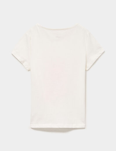 Ensemble pyjama short et t-shirt coton blanc fille