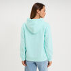 Sweat &agrave; capuche hoodie bleu turquoise femme