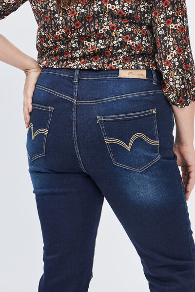 Jeans regular grande taille denim brut femme grande taille