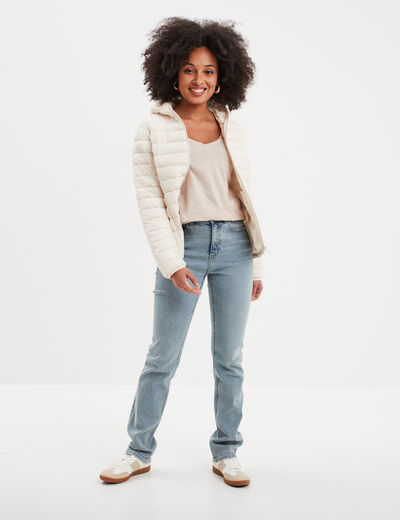 T-shirt manches longues 1 poche Creeks beige femme