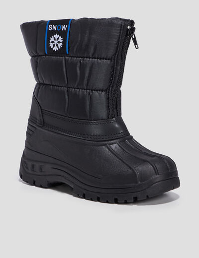 Bottes de neige crantées noir garçon