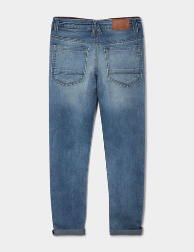 Jeans skinny taille ajustable Creeks denim double stone garçon