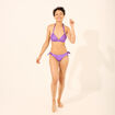 Haut de maillot de bain forme triangle violet femme
