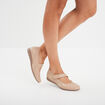 Ballerines en cuir sable femme