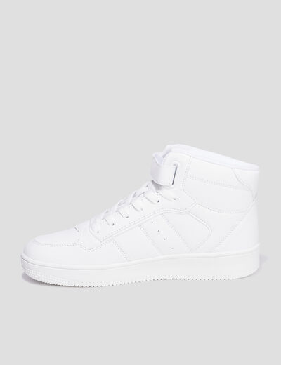 Baskets montantes à scratch Creeks blanc femme