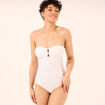 Maillot de bain une pi&egrave;ce bandeau blanc femme