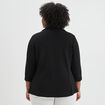 Veste ajustée manches 3/4 noir femme grande taille