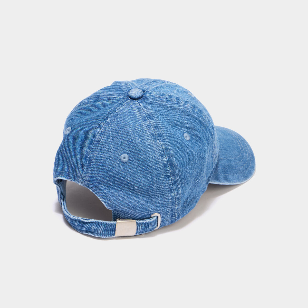 Casquette en jean coton bleu mixte