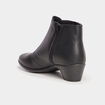 Boots talons fermeture zippée cuir noir femme