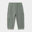 Pantalon maille 2 poches vert kaki b&eacute;b&eacute; gar&ccedil;on