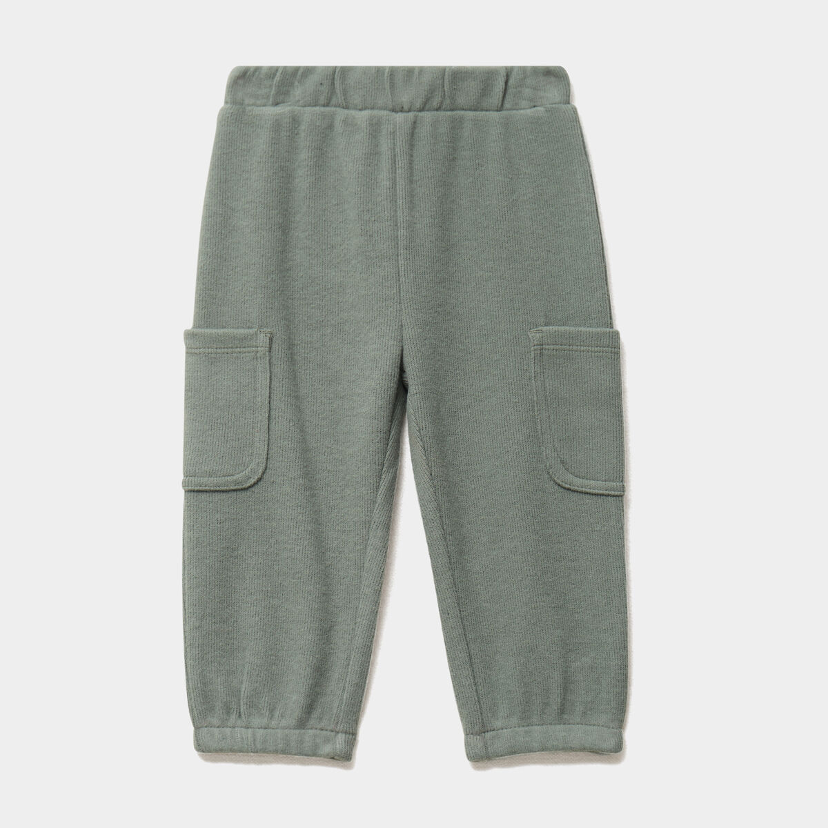 Pantalon maille 2 poches vert kaki b&eacute;b&eacute; gar&ccedil;on