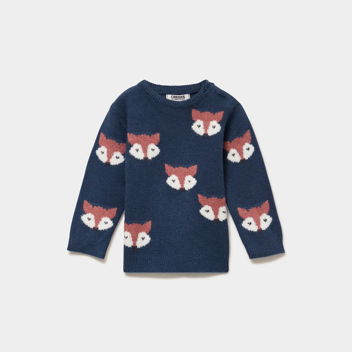 Pull &eacute;paule boutonn&eacute;e bleu b&eacute;b&eacute; gar&ccedil;on