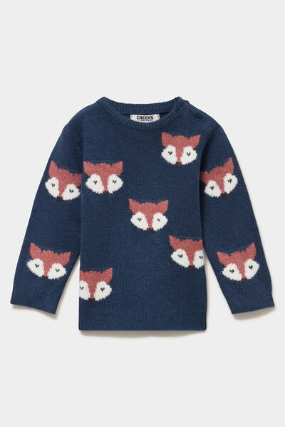 Pull &eacute;paule boutonn&eacute;e bleu b&eacute;b&eacute; gar&ccedil;on