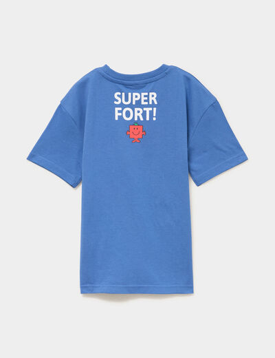 T-shirt coton Monsieur costaud bleu fonc&eacute; gar&ccedil;on