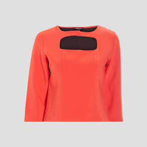 haut manches 34 rouge femme Haut manches 3/4 rouge femme