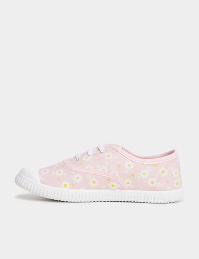 Tennis en toile rose fille