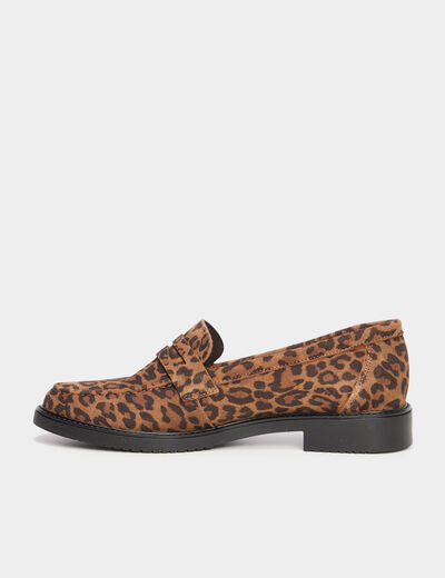 Mocassins en cuir multicolore femme