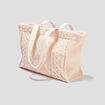 Sac shopper aspect tricoté sable femme