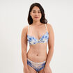 Soutien-gorge maxi push-up dentelle bleu clair femme