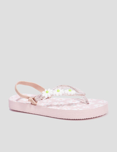 Tongs détails pailletés Wamea Beach rose fille