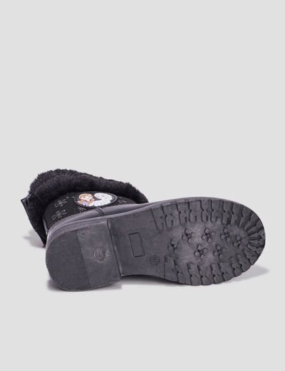Bottes Reine des neiges noir fille