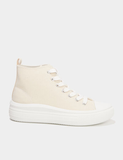 Baskets montantes en toile Creeks sable femme