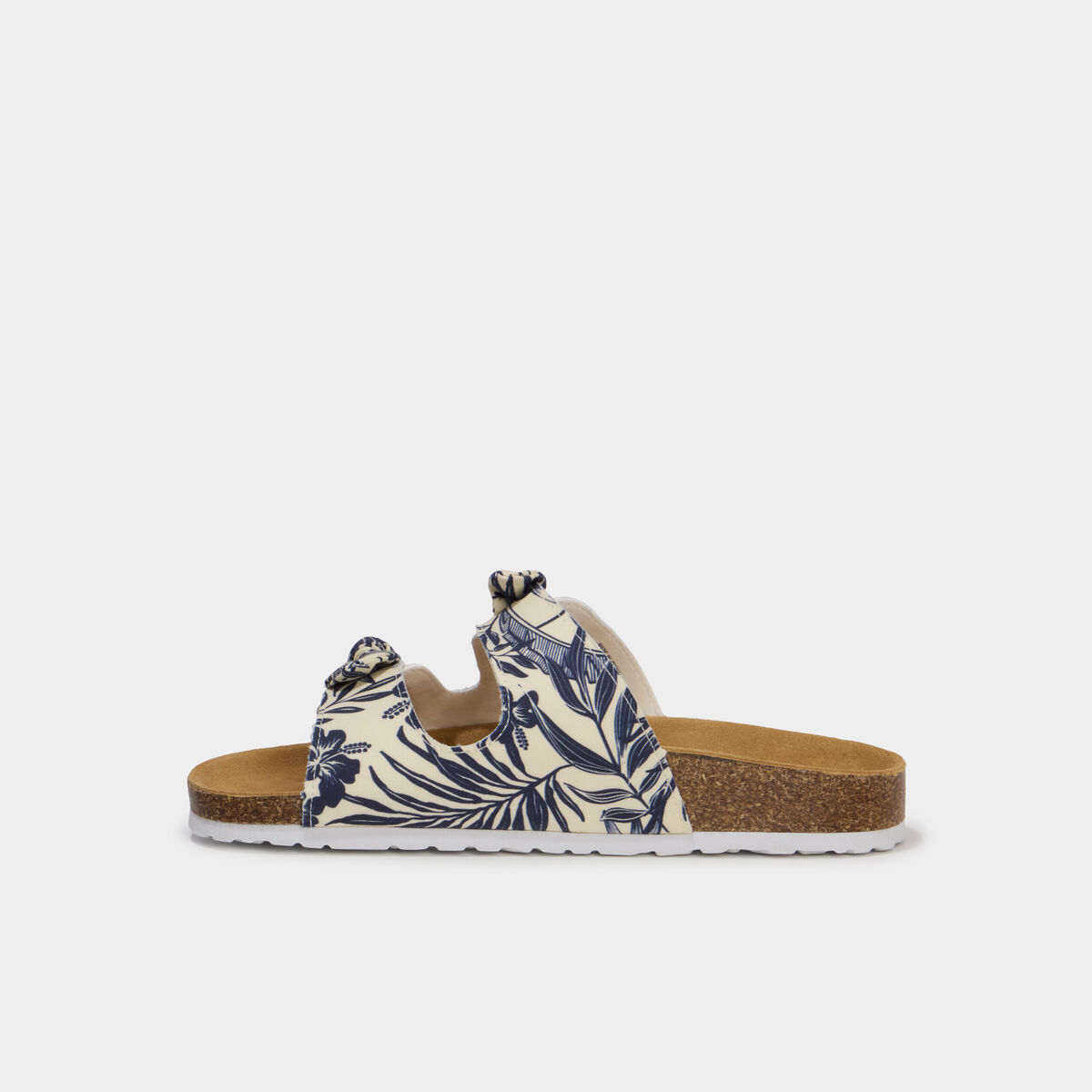 Mules brides &agrave; scratchs bleu femme