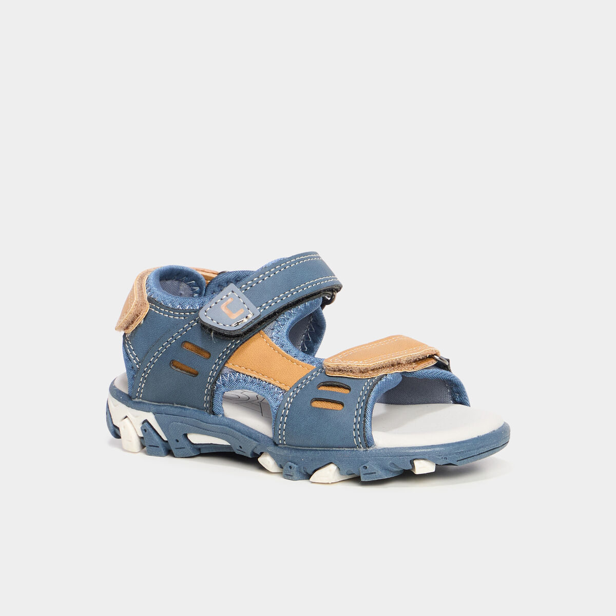 Sandales &agrave; scratchs bleu gar&ccedil;on
