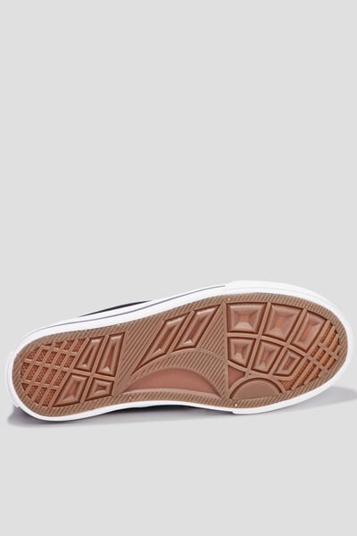 Baskets montantes en toile bout renforc&eacute; noir fille