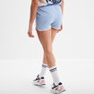 Short de jogging droit taille élastiquée bleu clair femme