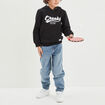 Sweat à capuche hoodie droit Creeks noir garçon